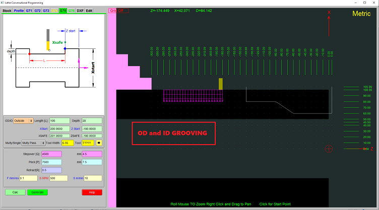 RapidTurnStudio OD and ID grooving screenshot